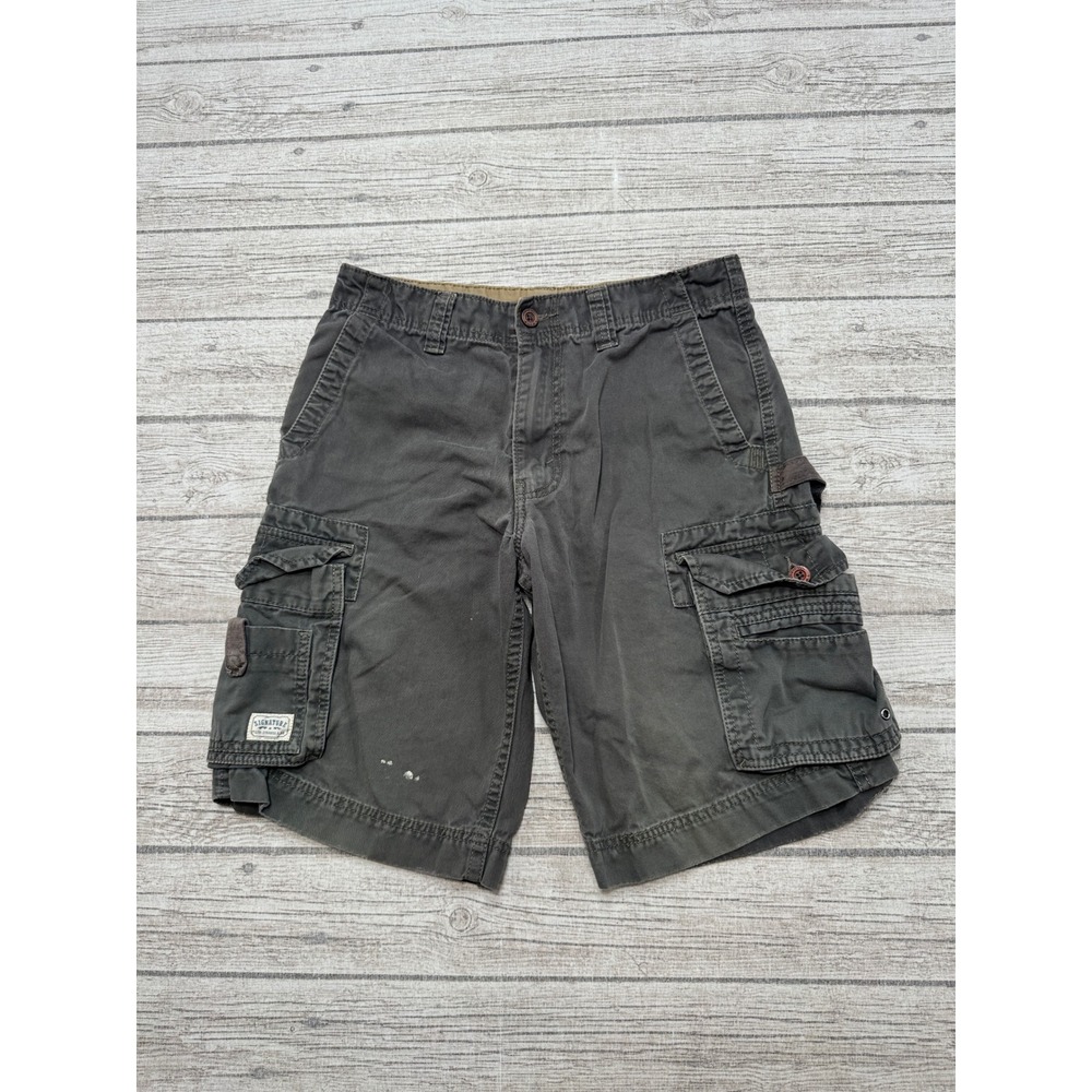 Y2K Levi's Cargo Shorts Men's 30 Gray Cotton Relaxed Fit Utility Hiking Outdoor